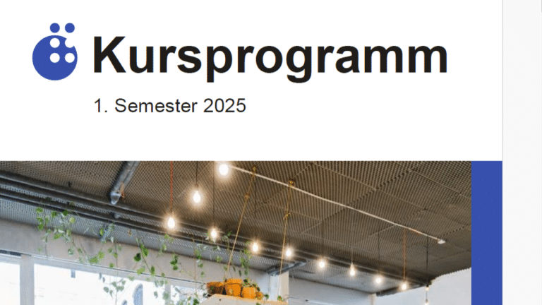 Ausschnitt Titelbild Kursprogramm