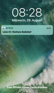 Screenshot aus der App
