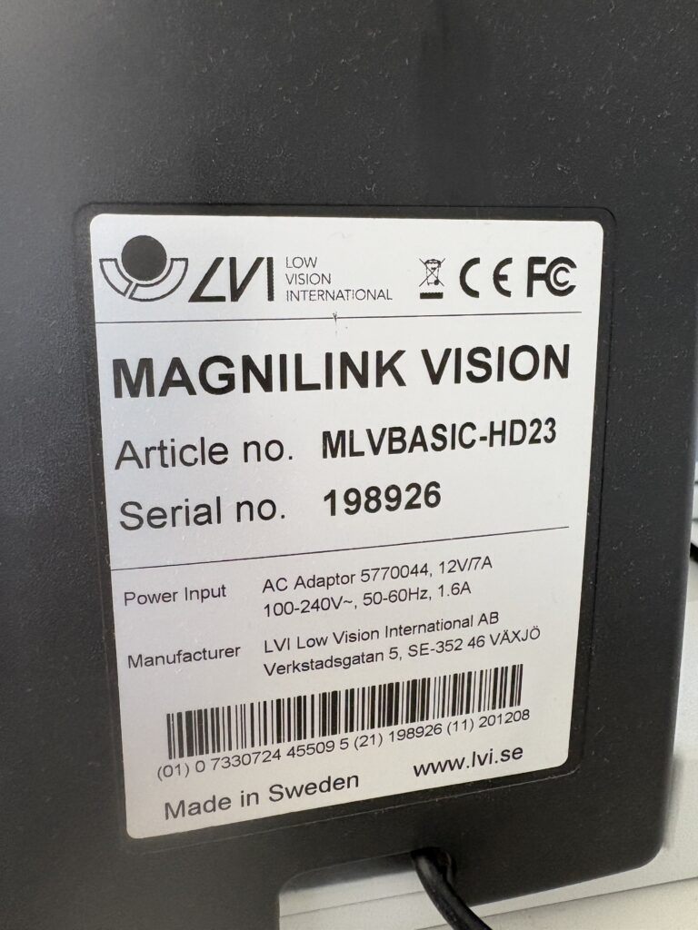 Lesegerät LVI-ML Vision Basic HD, inkl. Tisch