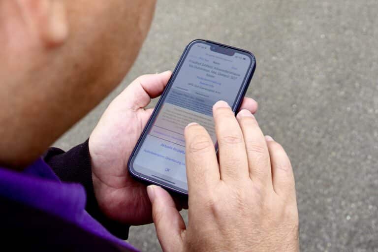 MyWay Pro ouvert sur iPhone
