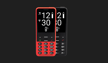 Téléphone portable Blindshell en noir et rouge